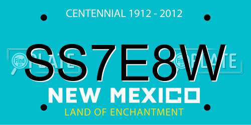 SS7E8W New Mexico License Plate