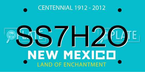 SS7H2O New Mexico License Plate