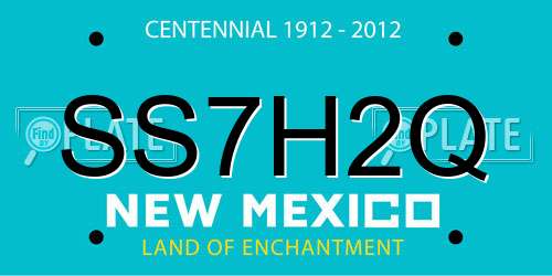 SS7H2Q New Mexico License Plate