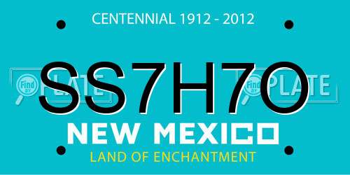 SS7H7O New Mexico License Plate