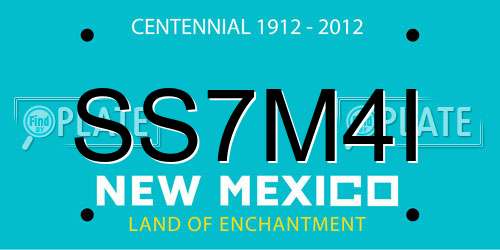 SS7M4I New Mexico License Plate