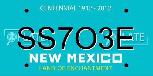 SS7O3E New Mexico License Plate