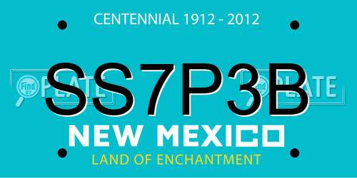 SS7P3B New Mexico License Plate