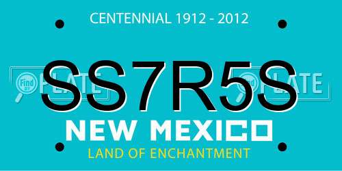 SS7R5S New Mexico License Plate