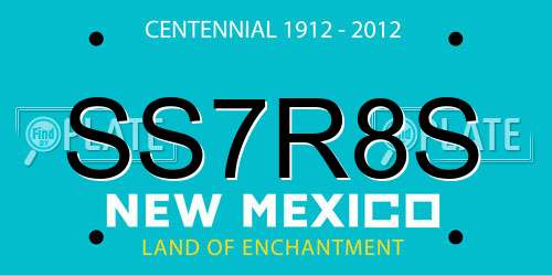 SS7R8S New Mexico License Plate