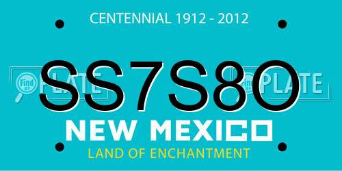 SS7S8O New Mexico License Plate