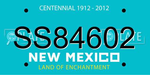 SS84602 New Mexico License Plate