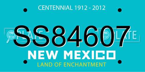 SS84607 New Mexico License Plate