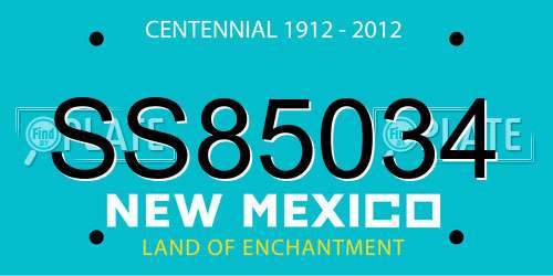 SS85034 New Mexico License Plate