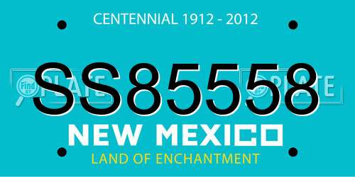 SS85558 New Mexico License Plate