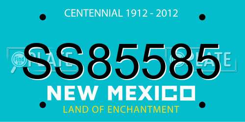 SS85585 New Mexico License Plate