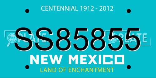 SS85855 New Mexico License Plate