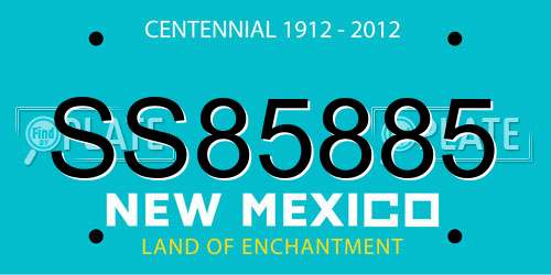 SS85885 New Mexico License Plate