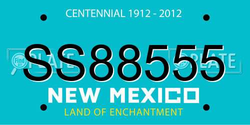 SS88555 New Mexico License Plate