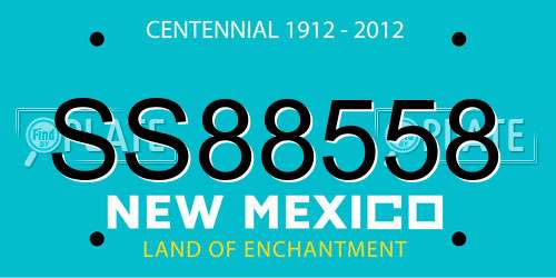 SS88558 New Mexico License Plate