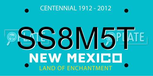 SS8M5T New Mexico License Plate