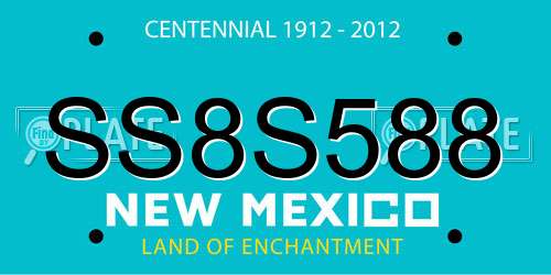 SS8S588 New Mexico License Plate
