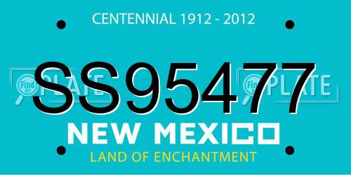 SS95477 New Mexico License Plate