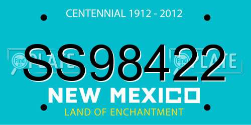 SS98422 New Mexico License Plate