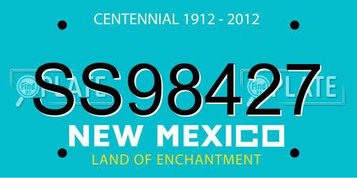 SS98427 New Mexico License Plate