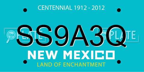 SS9A3Q New Mexico License Plate