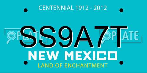 SS9A7T New Mexico License Plate