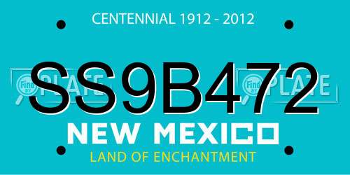 SS9B472 New Mexico License Plate