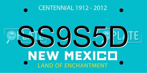 SS9S5D New Mexico License Plate