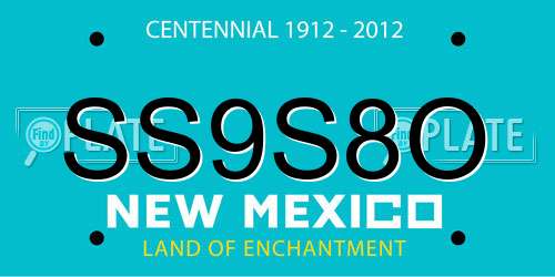 SS9S8O New Mexico License Plate