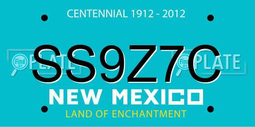 SS9Z7C New Mexico License Plate