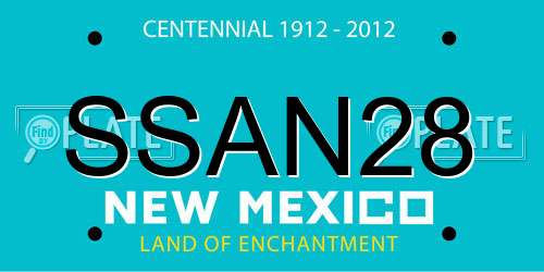 SSAN28 New Mexico License Plate