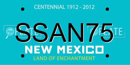 SSAN75 New Mexico License Plate
