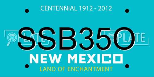 SSB35O New Mexico License Plate