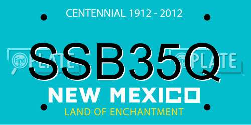 SSB35Q New Mexico License Plate
