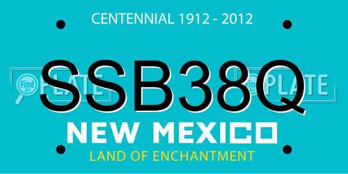 SSB38Q New Mexico License Plate
