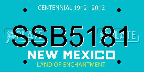 SSB5181 New Mexico License Plate
