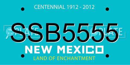 SSB5555 New Mexico License Plate