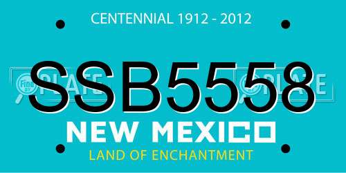 SSB5558 New Mexico License Plate