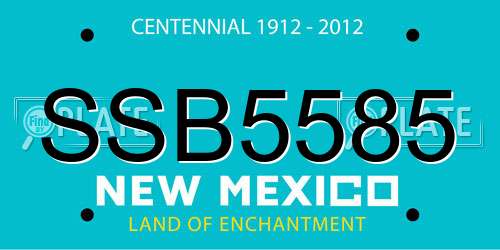 SSB5585 New Mexico License Plate