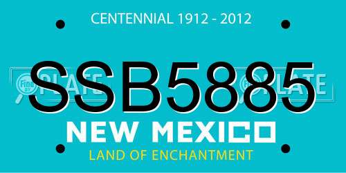 SSB5885 New Mexico License Plate
