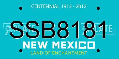SSB8181 New Mexico License Plate