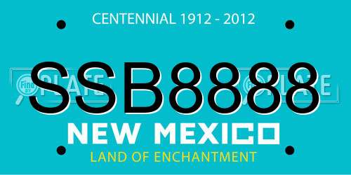 SSB8888 New Mexico License Plate