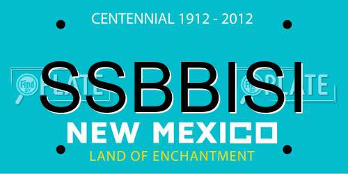 SSBBISI New Mexico License Plate