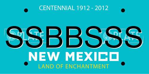 SSBBSSS New Mexico License Plate