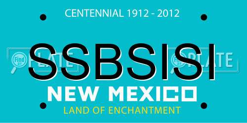 SSBSISI New Mexico License Plate