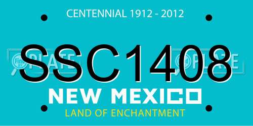 SSC1408 New Mexico License Plate