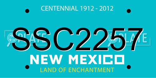 SSC2257 New Mexico License Plate
