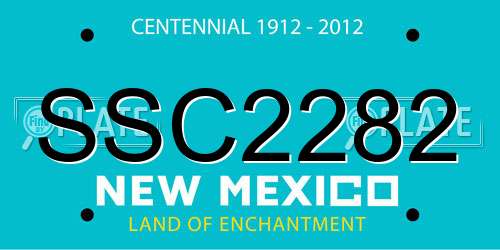 SSC2282 New Mexico License Plate