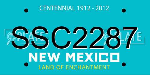 SSC2287 New Mexico License Plate