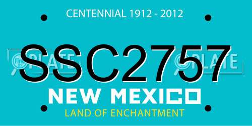 SSC2757 New Mexico License Plate